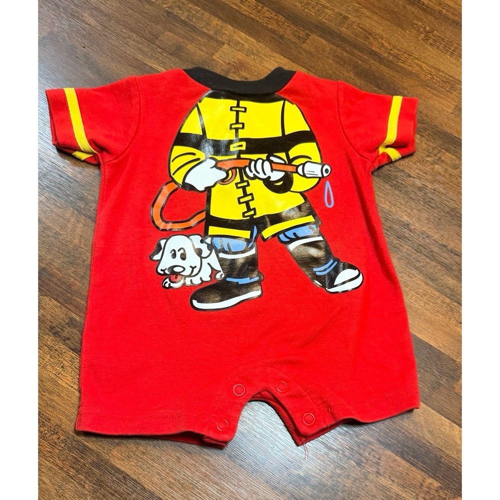 Vintage infant romper one piece outfit. Fire fighter size 0-3 months. - Picture 1 of 6